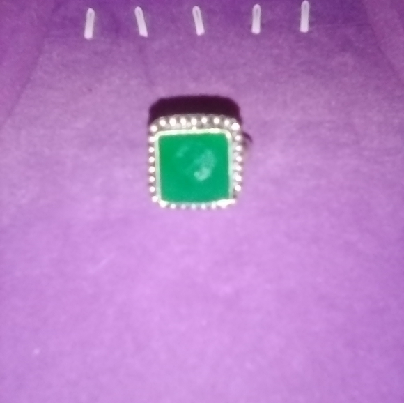 GREEN EMERALD MEN RING - Picture 4 of 4